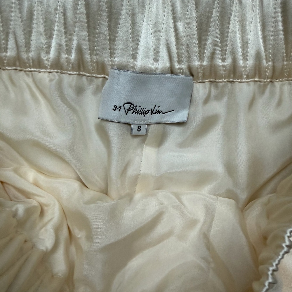 3.1 Phillip Lim Cream Elastic-Waist Silk Cream Jogger Trousers - Picture 3 of 4